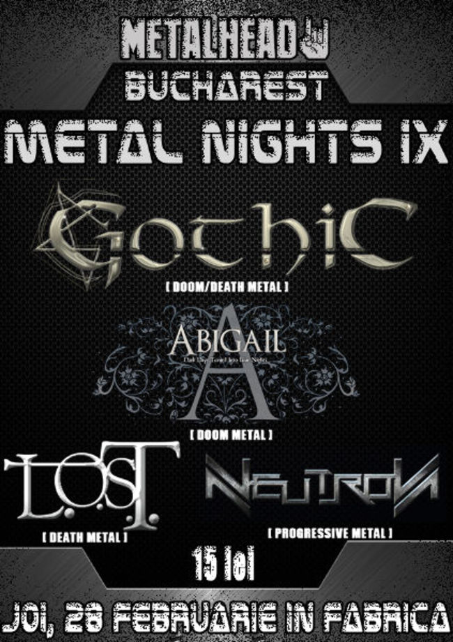 Bucharest Metal Nights revine in Club Fabrica